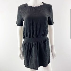 Anine Bing Black Short Sleeve Silk Mini Dress Size XS - EUC